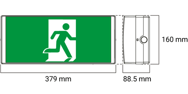 Ektor Boxit Core 15001 Wall Mounted Emergency Exit Sign
