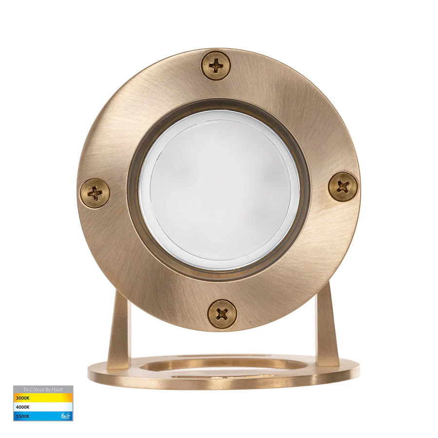 Havit HV1491T-BR Onder Solid Brass TRI Colour LED Pond Light
