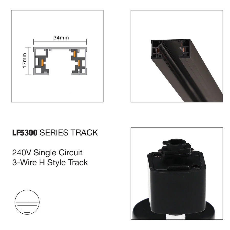 Oriel Lighting 240v Track inc Live End